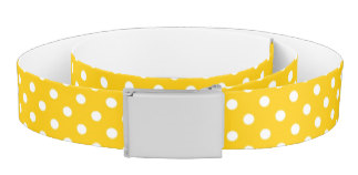Yellow polka dot belt