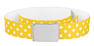 Yellow polka dot belt